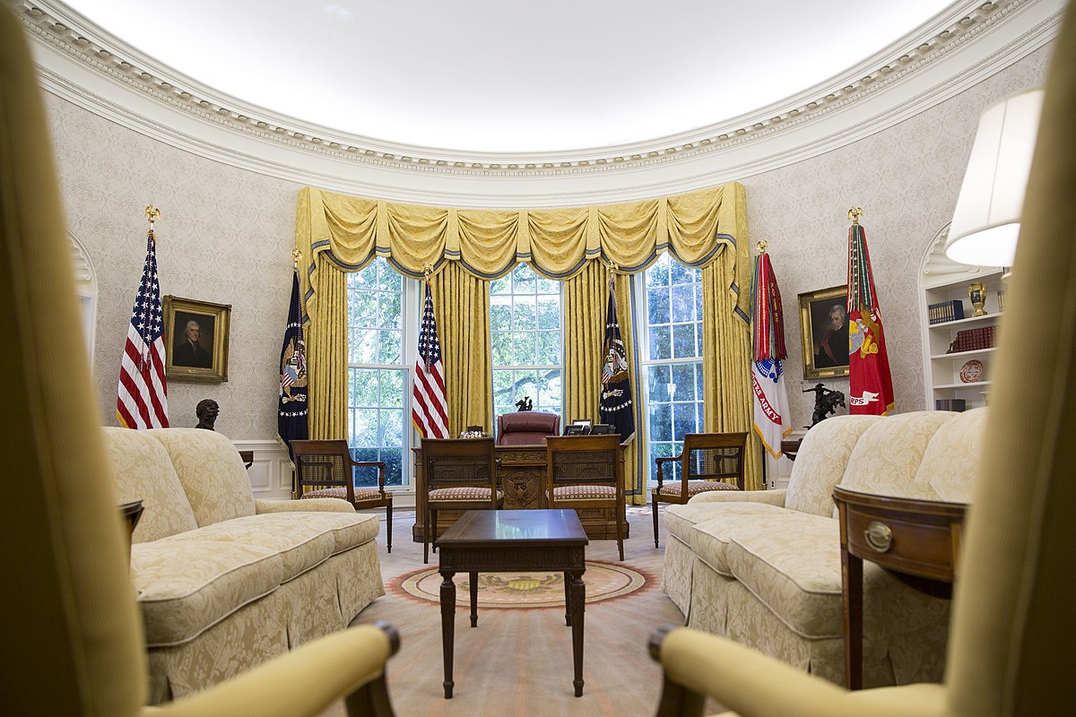 The Oval Office in 2017, White House Archives