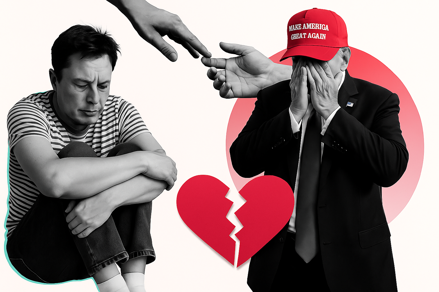 Elon Musk and Donald Trump split